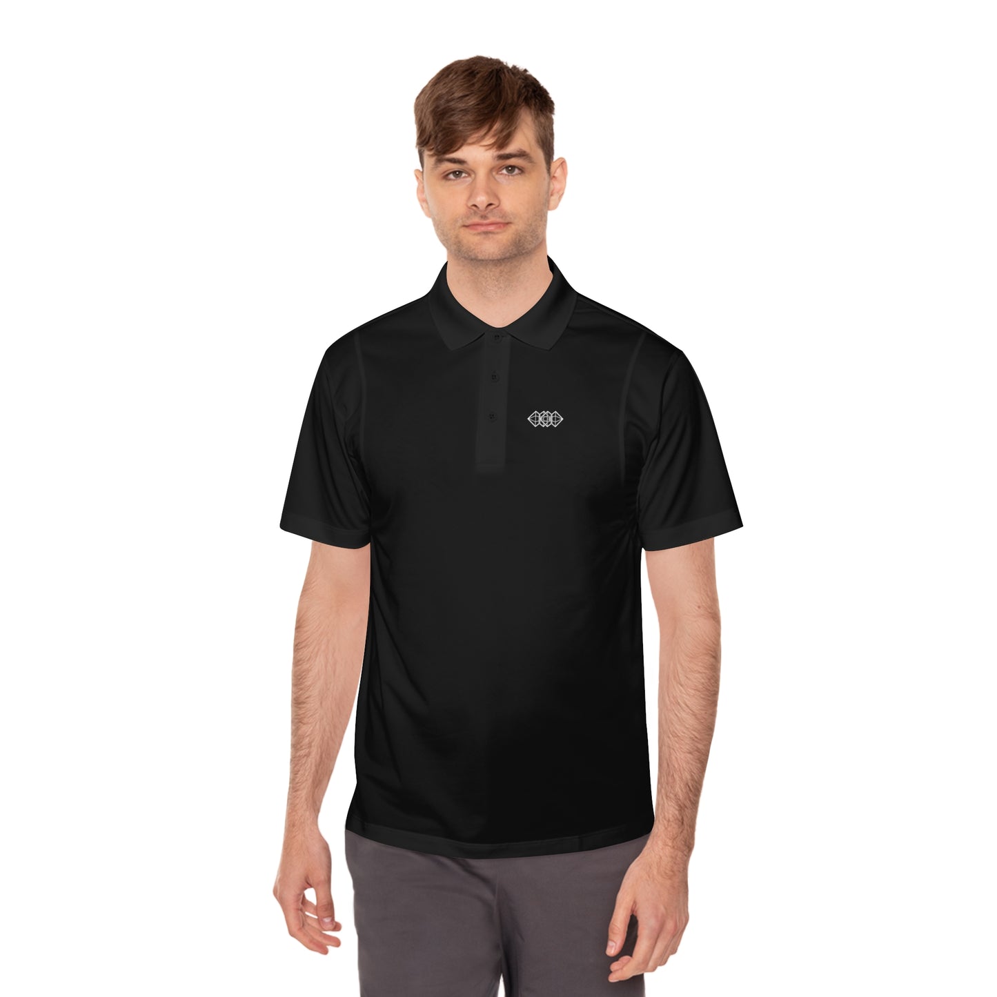 Black 3 Button Polo Shirt