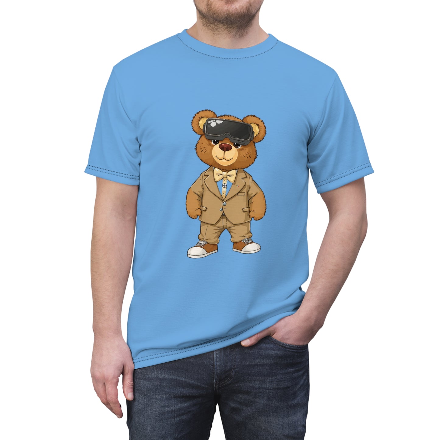 Gustavo Big Bear T-Shirt Light Blue