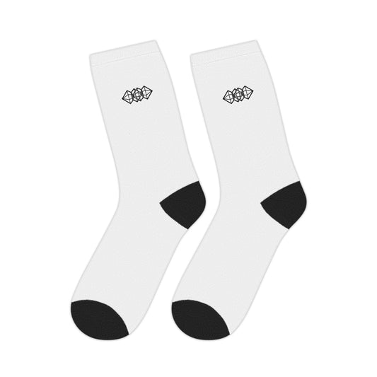 White Mid-Length Socks