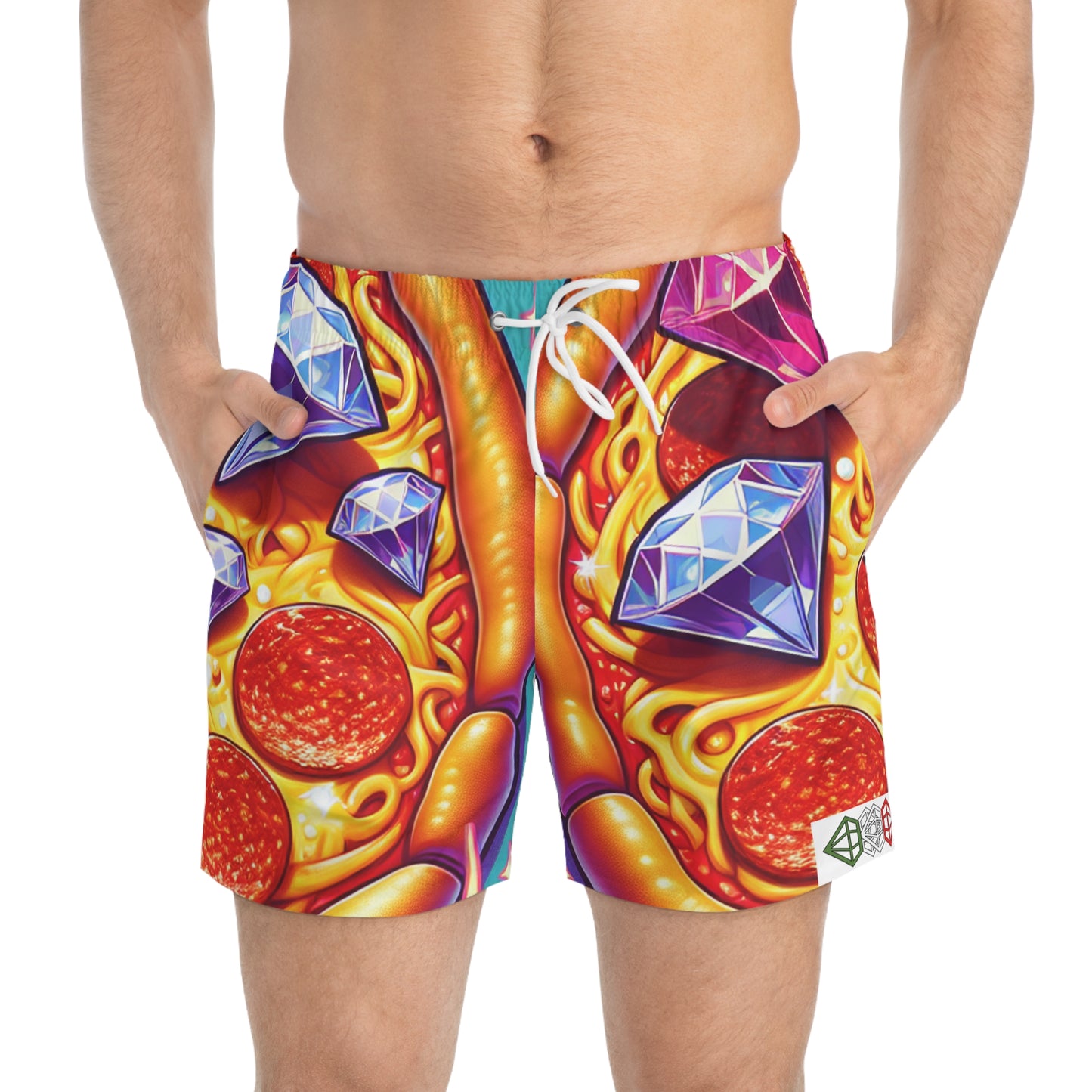 Diamond Pizza Swim Shorts