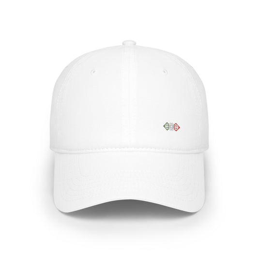 Small Diamond Baseball Cap White