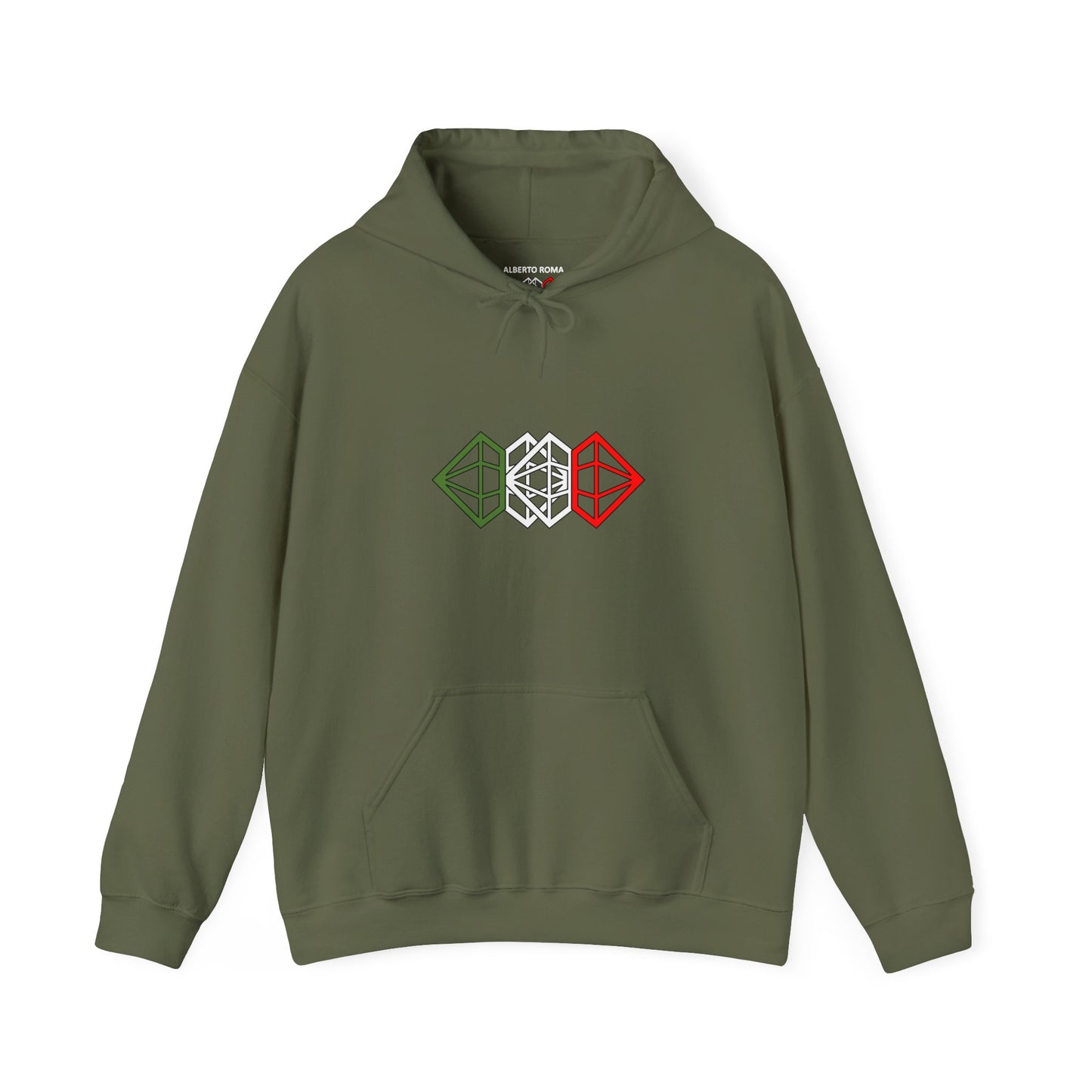 Diamond Hooded Sweatshirt Military Green