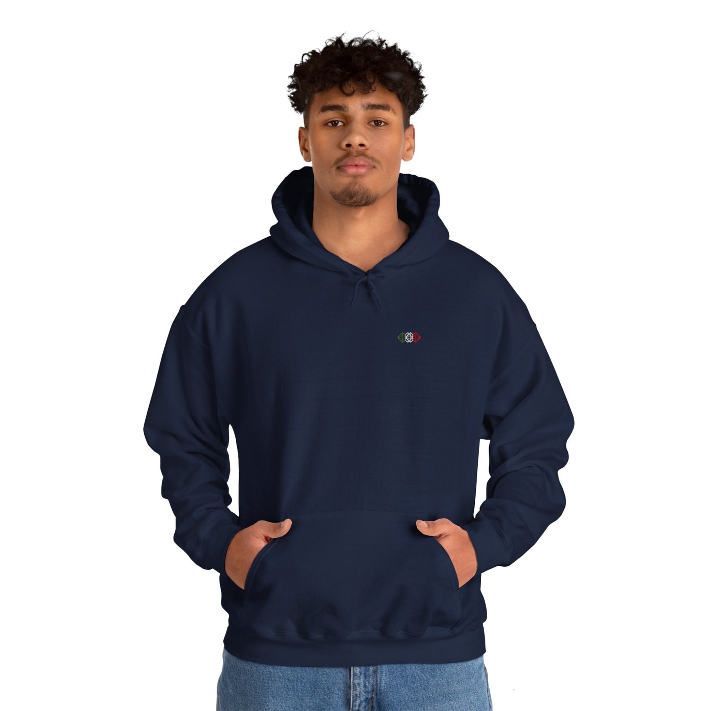 Small Diamond Hooded Sweatshirt Navy