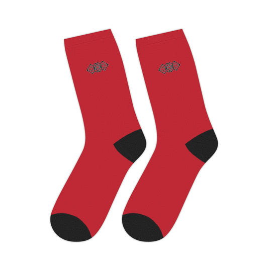 Dark Red Mid-Length Socks