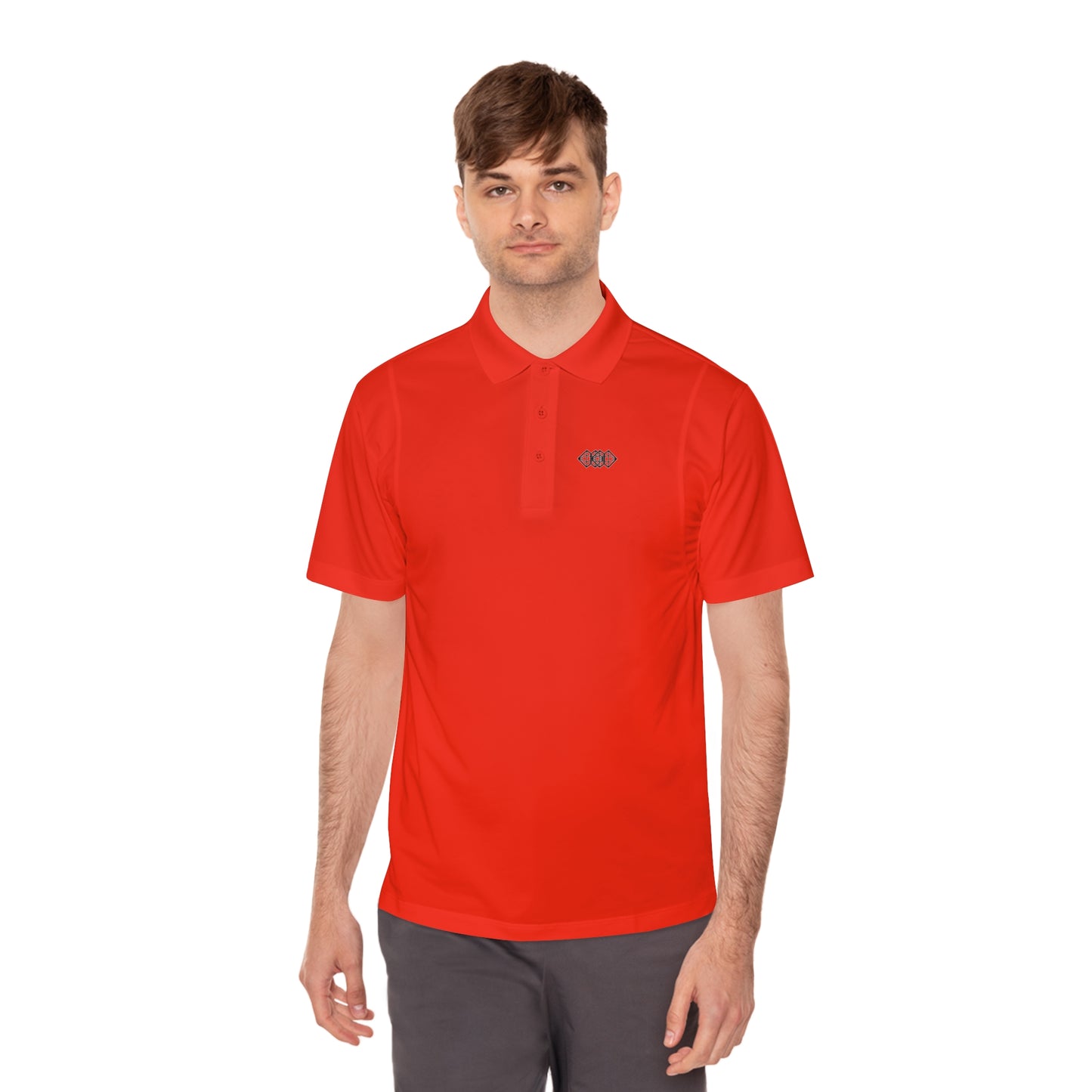 Deep Orange 3 Button Polo Shirt