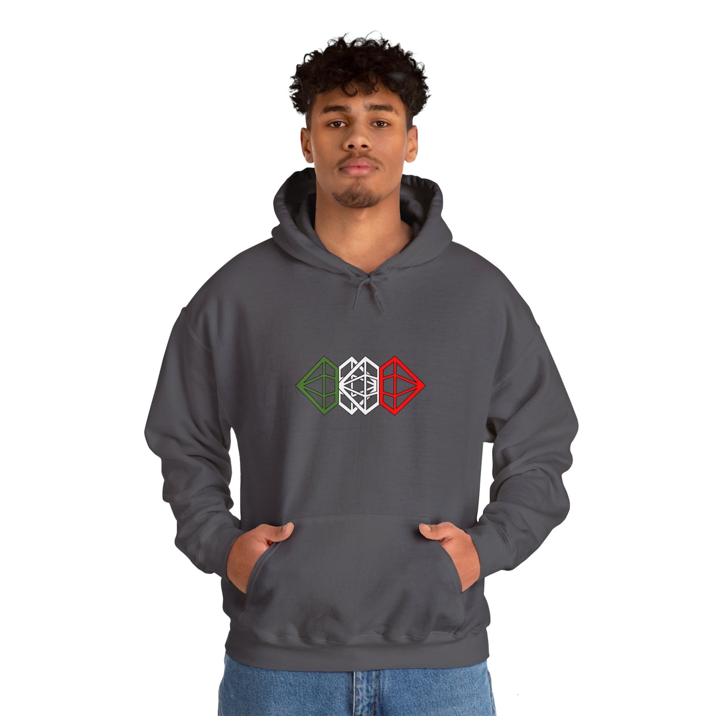 Diamond Hooded Sweatshirt Charcoal