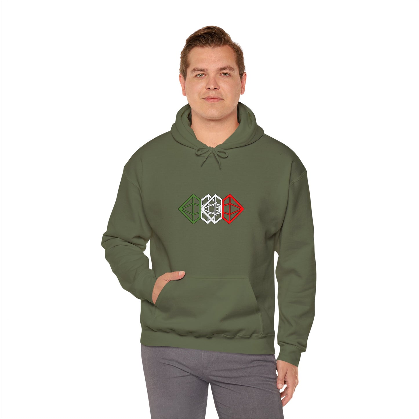 Diamond Hooded Sweatshirt Military Green