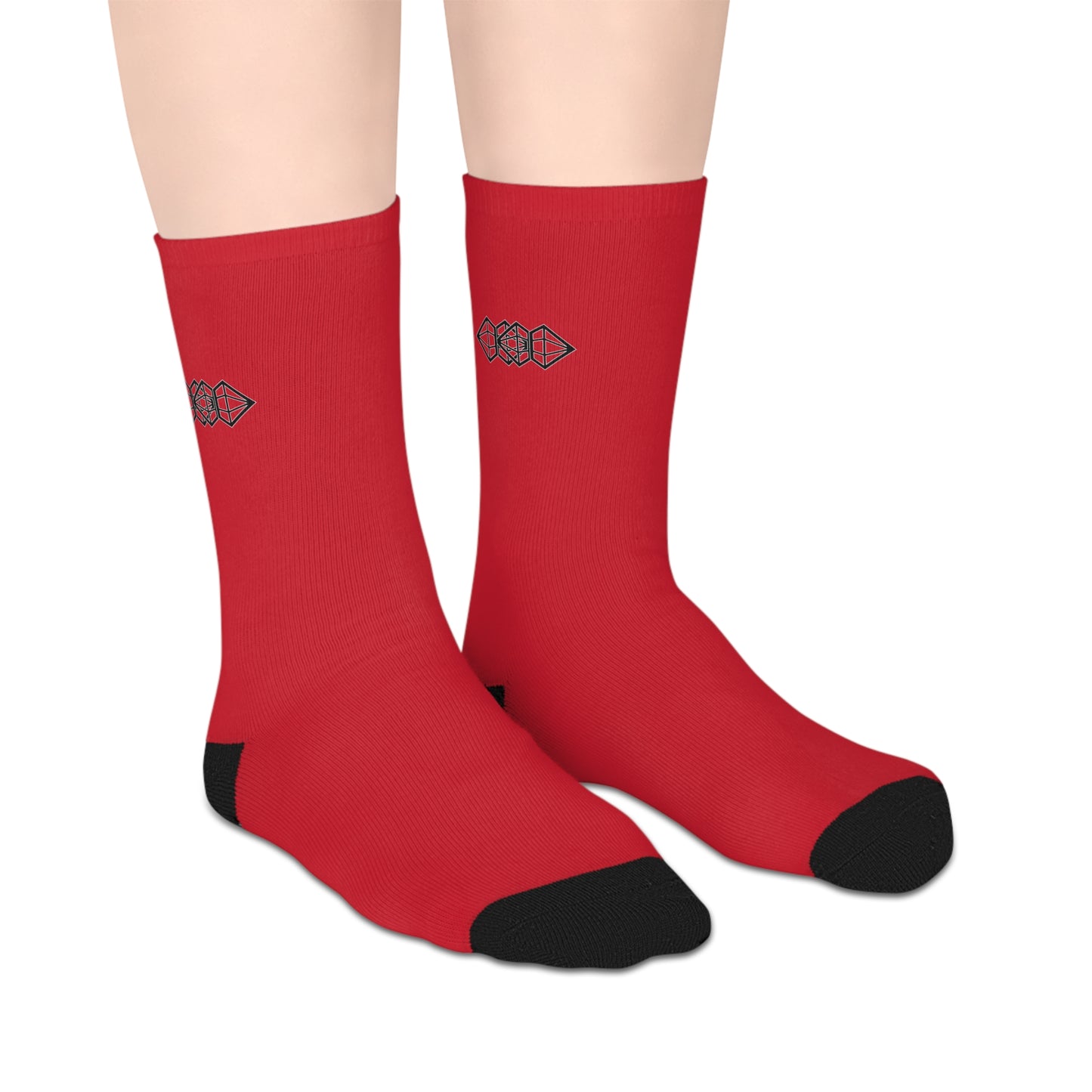 Dark Red Mid-Length Socks