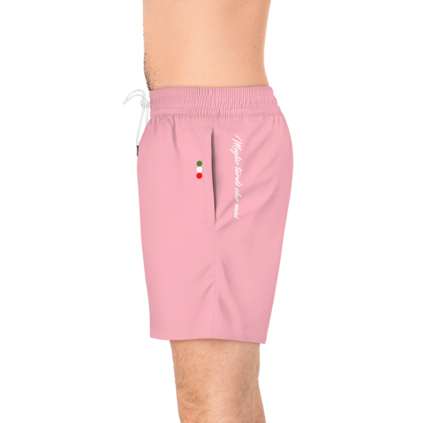 Mens Swim Trunks Pale Red