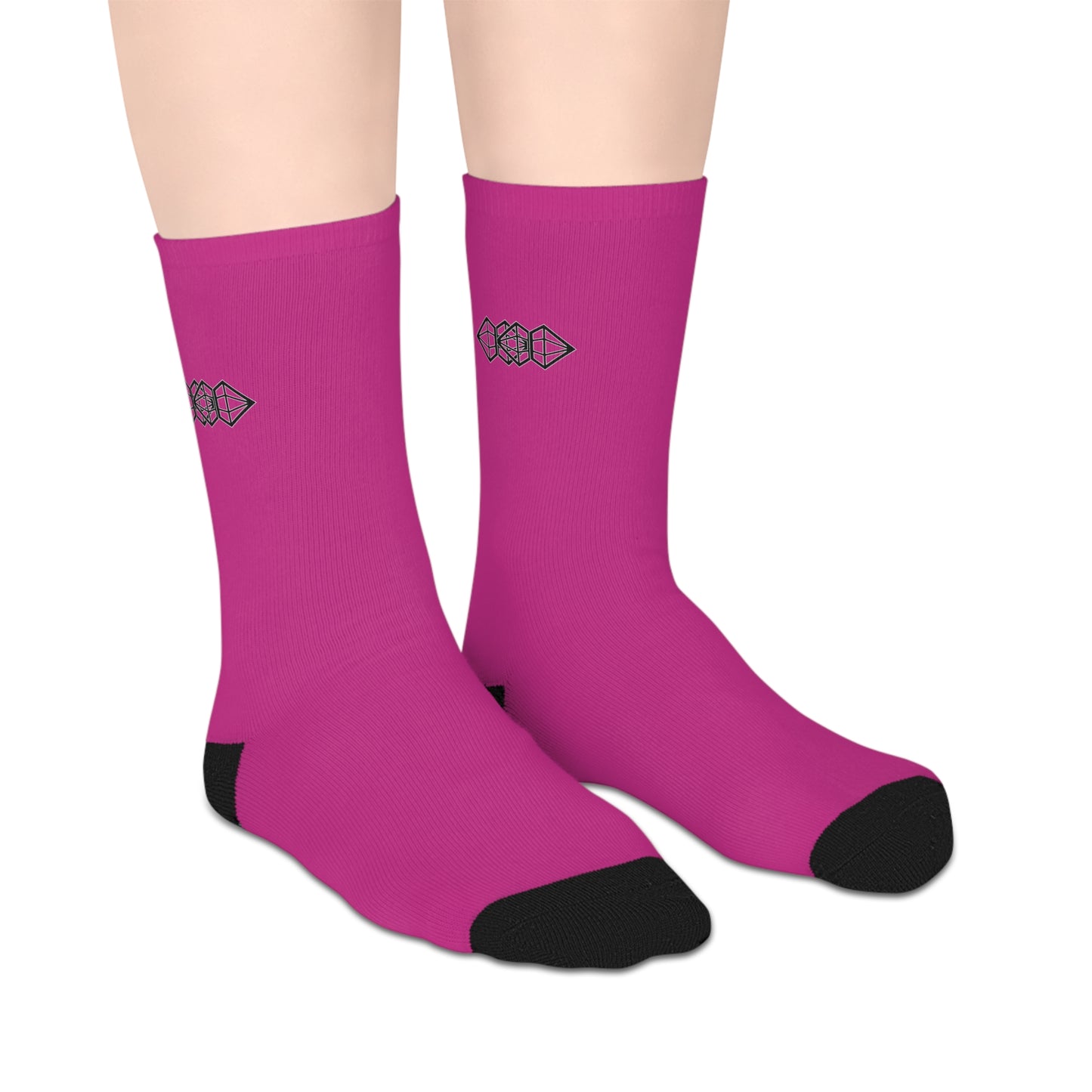 Pink Mid-Length Socks